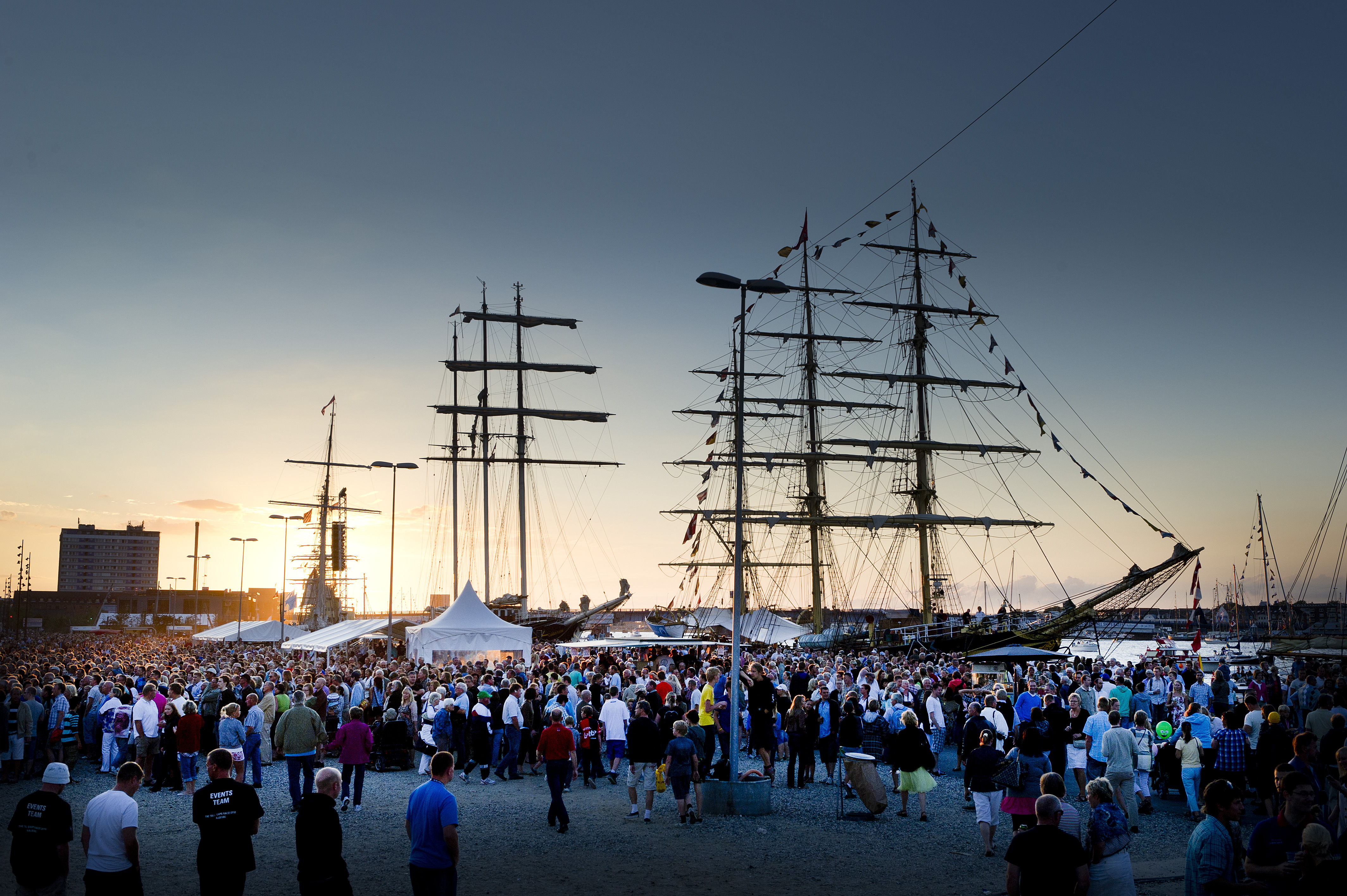 Skibe på havnen i Aalborg